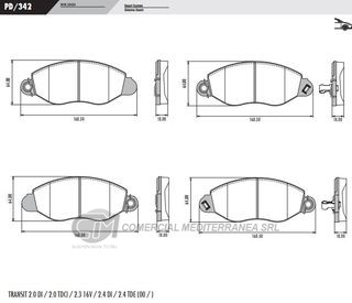 PASTILLA DE FRENOS FRASLE FORD TRANSIT 00/..DELANTERA