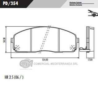PASTILLA DE FRENOS FRASLE HYUNDAI HR 2.5 06/..DELANTERA