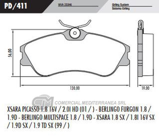 PASTILLA DE FRENOS FRASLE PEUGEOT 207 08/..PARTNER/CITROEN BERLING