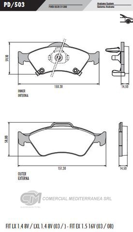 PASTILLA DE FRENOS FRASLE HONDA FIT 03/08 DELANTERA