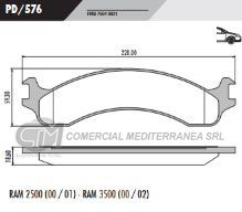 PASTILLA DE FRENOS FRASLE DODGE RAM 2500-3500 00/02 DELANTERA