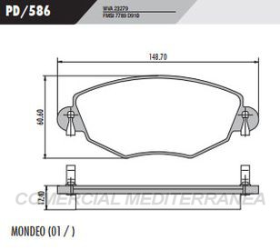 PASTILLA DE FRENOS FRASLE FORD MONDEO 01/JAGUAR X-TYPE 02/06