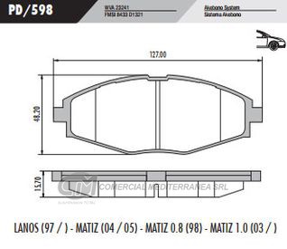PASTILLA DE FRENOS FRASLE CHEVROLET SPARK 07/../CHERY QQ DELANTER