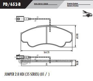 PASTILLA DE FRENOS FRASLE FIAT DUCATO/PEUGEOT BOXER/CITROEN JUMPER