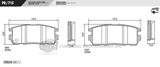 PASTILLA DE FRENOS FRASLE CHEVROLET CAPTIVA 08/../DAEWOO WINSTORM