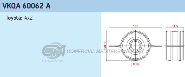 RODAMIENTOS DE CARDAN SKF TOYOTA HILUX 4X2 ../05 DIAMETRO INTERIOR