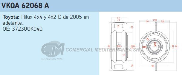 RODAMIENTOS DE CARDAN SKF TOYOTA HILUX 4X2/4X4 05/..DIAMETRO INTER