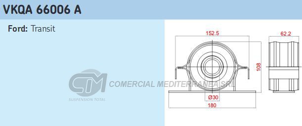 RODAMIENTOS DE CARDAN SKF FORD TRANSIT DIAMETRO INTERIOR 30 MM
