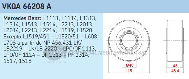 RODAMIENTOS DE CARDAN SKF MERCEDEZ BENZ 1114/1313/1314/1315/1519 D