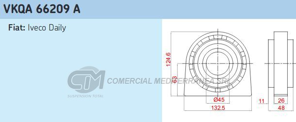 RODAMIENTOS DE CARDAN SKF IVECO DAILY 45 MM DIAMETRO INTERIOR 45 M