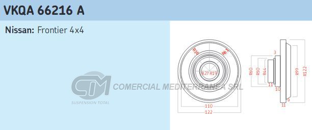 RODAMIENTOS DE CARDAN SKF NISSAN FRONTIER 4X4 DIAMETRO INTERIOR 30