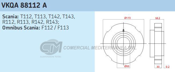 RODAMIENTOS DE CARDAN SKF SCANIA CAMION 112/113/142/143 OMNIBUS F1