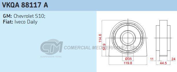 RODAMIENTOS DE CARDAN SKF IVECO DAILY 35MM DIAMETRO INTERIOR 35 MM