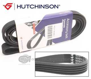 CORREAS POLY-V HUTCHINSON FIAT SIENA 1.4 NAFTA (MOTOR FIRE 8V)