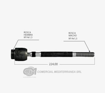 AXIAL DEI CAS FIAT 147 93-->/VIVACE 93-->/DUNA 93-->/U