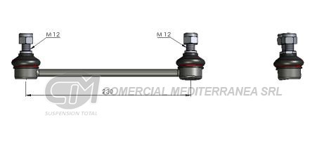 BIELETA DE SUSPENSION DEI CAS FORD RANGER 13--> // DELANTERA DERECHA