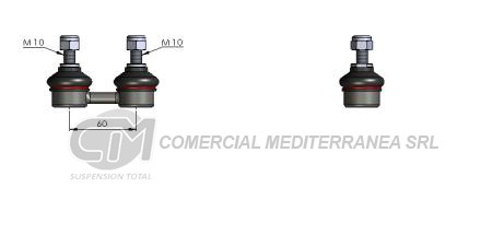 BIELETA DE SUSPENSION DEI CAS TOYOTA COROLLA 97-->02 / CAMRY 92-->01 /