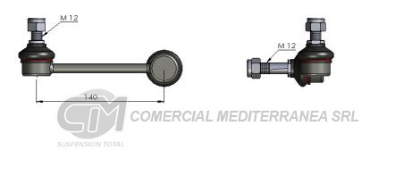 BIELETA DE SUSPENSION DEI CAS TOYOTA HILUX 05--> / 4RUNNER 02--> / FJ