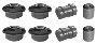 KIT BUJES SUSPENSION COMPLETO VTH PEUGEOT 205 90-00 KIT BUJES TREN DELANTERO PARA BARRA ESTABI