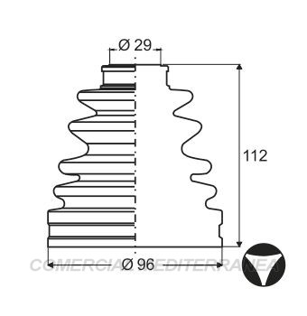 FUELLES DE TRANSMISION JAIME SERRAT TOYOTA HILUX SW4 (98-02) - (CON LOBULOS