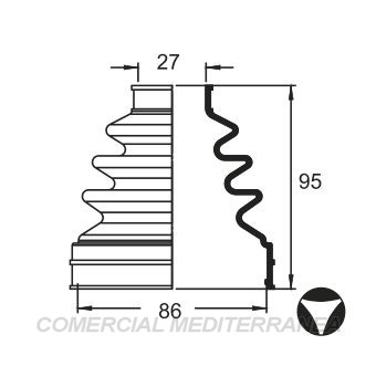 FUELLES DE TRANSMISION JAIME SERRAT RENAULT MASTER III (13..) - (CON LOBULOS