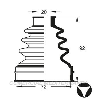 FUELLES DE TRANSMISION JAIME SERRAT TOYOTA ETIOS (13..) - (CON LOBULOS) - (