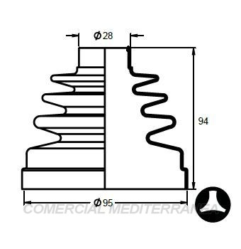 FUELLES DE TRANSMISION JAIME SERRAT FIAT DUCATO (99..) - (CON LOBULOS) - (C