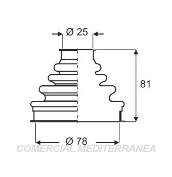 FUELLES DE TRANSMISION JAIME SERRAT FIAT REGATTA (93-96) - (RUEDA IZQ-DER)