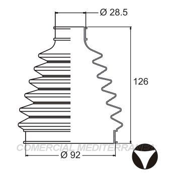 FUELLES DE TRANSMISION JAIME SERRAT FORD RANGER (96-12) (CON LOBULOS) - (