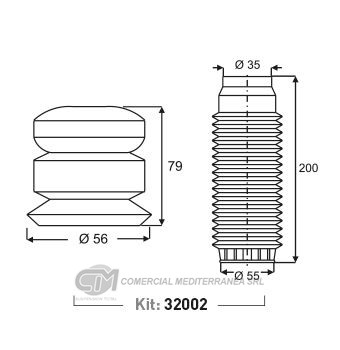 KIT DE SUSPENSION JAIME SERRAT DEL. CITROEN BERLINGO (98..) - XSARA (..