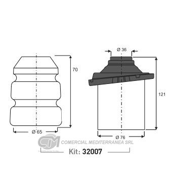 KIT DE SUSPENSION JAIME SERRAT DEL. CHEVROLET CORSA 2 (02-11) (CON LO