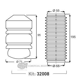 KIT DE SUSPENSION JAIME SERRAT DEL. FIAT PALIO (97..) - SIENA (97..) -