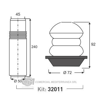 KIT DE SUSPENSION JAIME SERRAT TRAS. FIAT PALIO (97..) - SIENA (97..) -