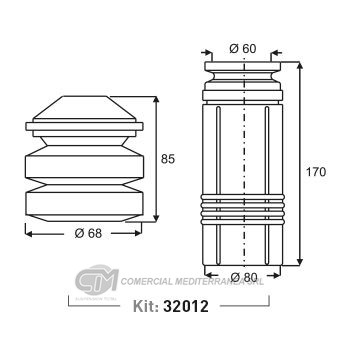 KIT DE SUSPENSION JAIME SERRAT DEL. FIAT TEMPRA (92-98)