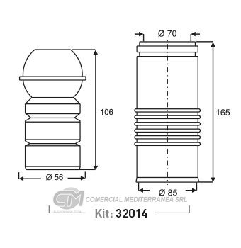 KIT DE SUSPENSION JAIME SERRAT DEL. FIAT TIPO (92-98)