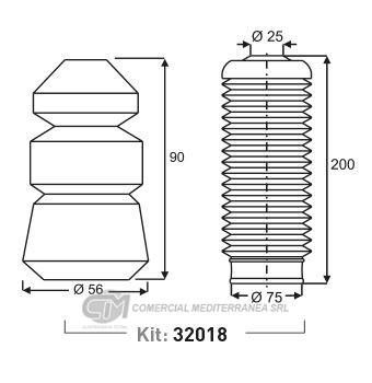 KIT DE SUSPENSION JAIME SERRAT DEL. FORD ESCORT (94-03) - ORION (93-9