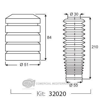 KIT DE SUSPENSION JAIME SERRAT DEL. FORD ESCORT (96..)