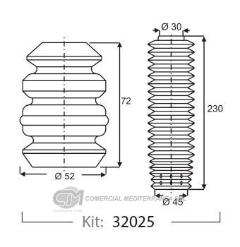 KIT DE SUSPENSION JAIME SERRAT DEL. FORD KA (01..)