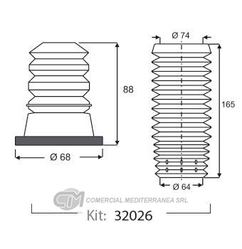 KIT DE SUSPENSION JAIME SERRAT DEL. FORD ECOSPORT (03..) - FIESTA (02..