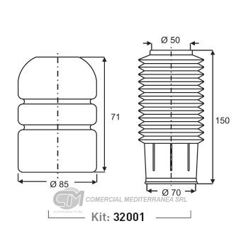 KIT DE SUSPENSION JAIME SERRAT DEL. PEUGEOT 206 (99-13) - 207 (08..) -