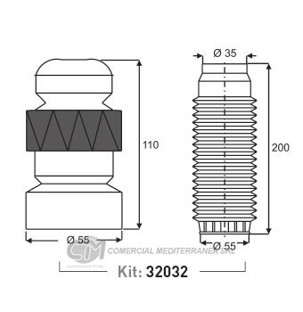 KIT DE SUSPENSION JAIME SERRAT DEL. PEUGEOT 406 (96-05)- 605 (92-00)
