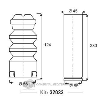 KIT DE SUSPENSION JAIME SERRAT TRAS. VOLKSWAGEN FOX -CROSSFOX - SURAN