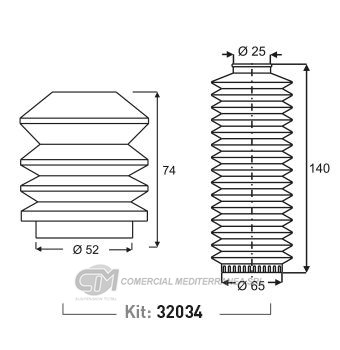KIT DE SUSPENSION JAIME SERRAT DEL. VOLKSWAGEN CARAT (90-92) -GACEL (