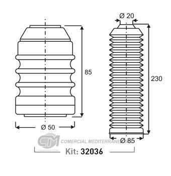 KIT DE SUSPENSION JAIME SERRAT DEL. VOLKSWAGEN BORA (00-14)- PASSAT