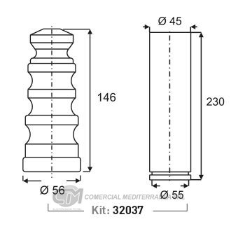 KIT DE SUSPENSION JAIME SERRAT TRAS. VOLKSWAGEN BORA (00-14)