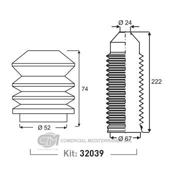 KIT DE SUSPENSION JAIME SERRAT DEL. VOLKSWAGEN GOL (02..) - GOL COUNTR