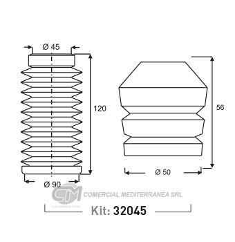 KIT DE SUSPENSION JAIME SERRAT DEL. VOLKSWAGEN GOLF (94-99)
