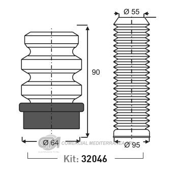 KIT DE SUSPENSION JAIME SERRAT DEL. VOLKSWAGEN POLO (00.02) / SEAT IB
