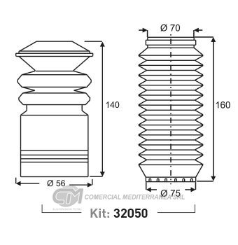 KIT DE SUSPENSION JAIME SERRAT TRAS. FORD ORION (93-97) / VOLKSWAGEN