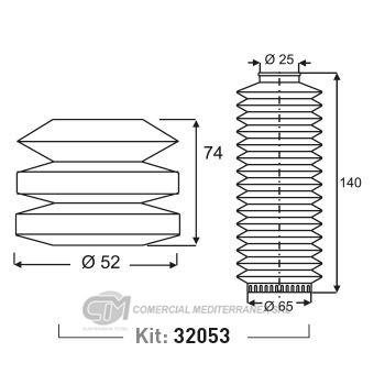 KIT DE SUSPENSION JAIME SERRAT DEL. VOLKSWAGEN QUANTUM (91-00) - SANT